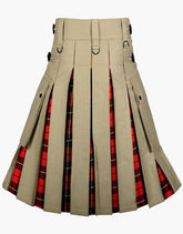 Wallace and Khaki's Tartan hybrid kilt - Scottish Kilt Jacket™ USA-UK